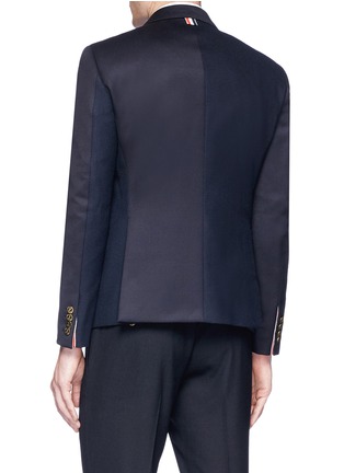 Back View - Click To Enlarge - THOM BROWNE  - Wool twill hopsack blazer