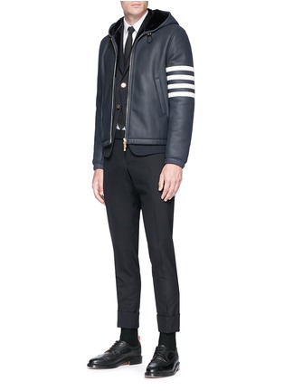 Figure View - Click To Enlarge - THOM BROWNE  - Wool twill hopsack blazer