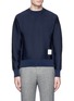 Main View - Click To Enlarge - THOM BROWNE  - Quilted argyle check embroidered sweatshirt