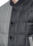 Detail View - Click To Enlarge - THOM BROWNE  - Quilted wool patchwork down jacket