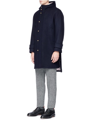 Front View - Click To Enlarge - THOM BROWNE  - Merino wool melton parka