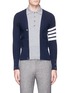 Main View - Click To Enlarge - THOM BROWNE  - 'Trompe-l'œil' mock polo cashmere sweater