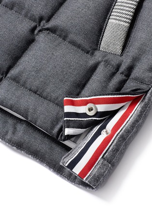 Detail View - Click To Enlarge - THOM BROWNE  - Quilted wool patchwork down vest