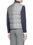 Back View - Click To Enlarge - THOM BROWNE  - Quilted wool patchwork down vest