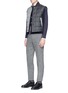 Figure View - Click To Enlarge - THOM BROWNE  - Quilted wool patchwork down vest