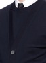 Detail View - Click To Enlarge - THOM BROWNE  - Cardigan front long sleeve T-shirt