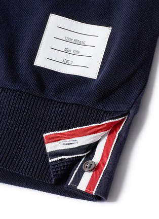 Detail View - Click To Enlarge - THOM BROWNE  - Cardigan front long sleeve T-shirt