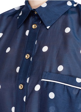 Detail View - Click To Enlarge - 72723 - 'Boyfriend' polka dot print silk shirt
