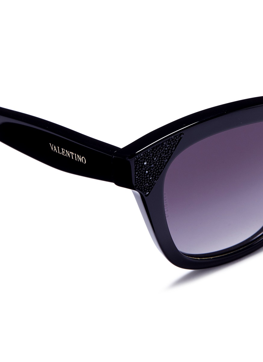 VALENTINO Beaded corner acetate sunglasses