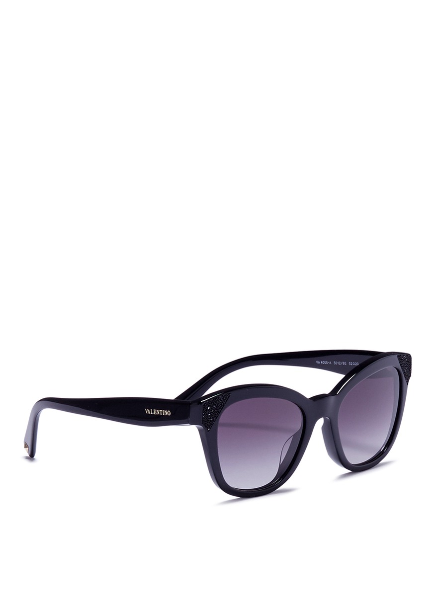 VALENTINO Beaded corner acetate sunglasses