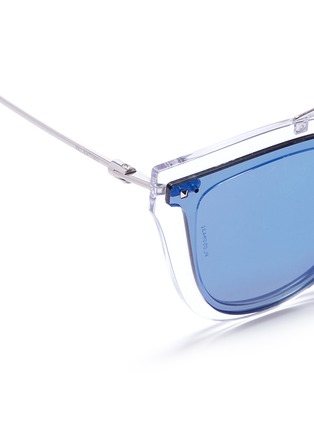 Detail View - Click To Enlarge - VALENTINO GARAVANI - Metal top bar mounted lens nylon sunglasses