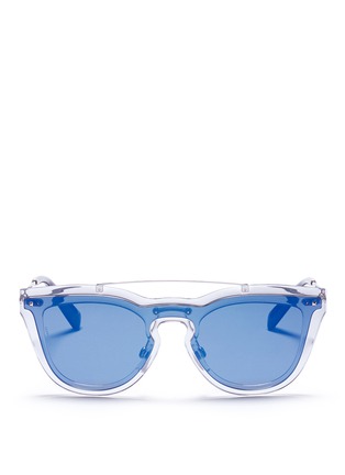 Main View - Click To Enlarge - VALENTINO GARAVANI - Metal top bar mounted lens nylon sunglasses