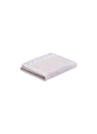 Main View - Click To Enlarge - FRETTE - Mistletoe lace bath sheet– Grey/ White