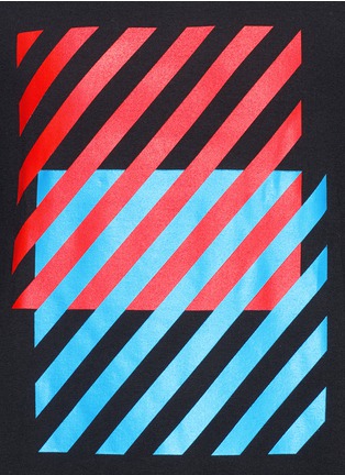 Detail View - Click To Enlarge - 73119 - Block stripe print hoodie