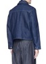 Back View - Click To Enlarge - 73119 - Tang suit cut cropped raw denim jacket