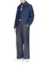 Figure View - Click To Enlarge - 73119 - Tang suit cut cropped raw denim jacket