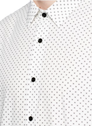 Detail View - Click To Enlarge - THEORY - Cross print slim fit shirt