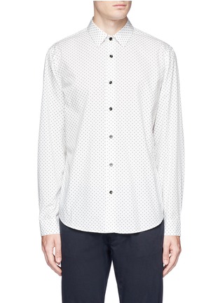 Main View - Click To Enlarge - THEORY - Cross print slim fit shirt
