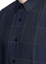 Detail View - Click To Enlarge - THEORY - 'Rammy' Windowpane check twill shirt