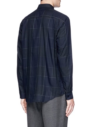 Back View - Click To Enlarge - THEORY - 'Rammy' Windowpane check twill shirt