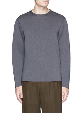 Main View - Click To Enlarge - THEORY - Raw edge neoprene sweatshirt
