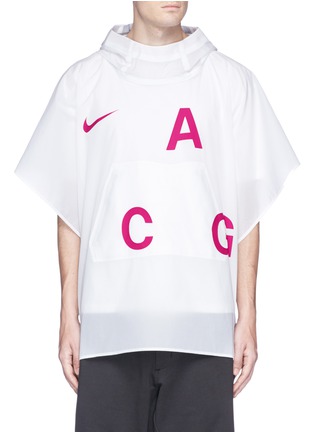 Main View - Click To Enlarge - NIKELAB - 'ACG' Packable logo print nylon poncho