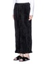 Front View - Click To Enlarge - ELIZABETH AND JAMES - 'Cresent' crinkle pleated culottes