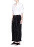 Figure View - Click To Enlarge - ELIZABETH AND JAMES - 'Cresent' crinkle pleated culottes