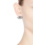 Detail View - Click To Enlarge - VENNA - 'Evil Eye' detachable hoop glass crystal earrings