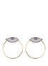 Main View - Click To Enlarge - VENNA - 'Evil Eye' detachable hoop glass crystal earrings