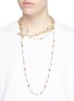 Figure View - Click To Enlarge - VENNA - Faux pearl star charm beaded chain choker necklace