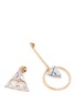 Detail View - Click To Enlarge - VENNA - Detachable cone drop glass crystal triangle earrings