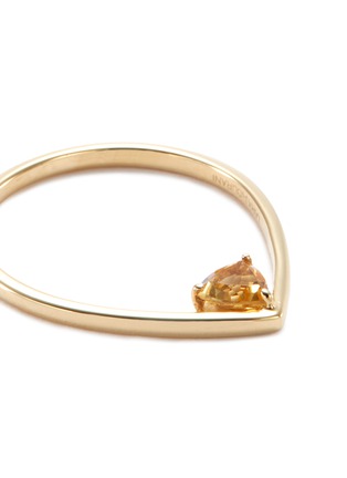 Detail View - Click To Enlarge - LAMA HOURANI JEWELRY  - 'Chillida Tre-Orange' sapphire 18k yellow gold ring