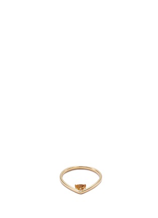 Main View - Click To Enlarge - LAMA HOURANI JEWELRY  - 'Chillida Tre-Orange' sapphire 18k yellow gold ring