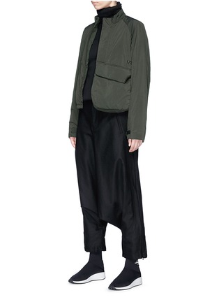 Figure View - Click To Enlarge - Y-3 - Textured panel turtleneck sweater