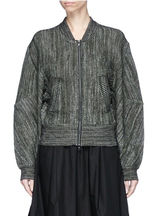 Main View - Click To Enlarge - Y-3 - 3-Stripes wool blend knit jacket