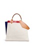 Detail View - Click To Enlarge - MAIA - Himalayan asymmetric canvas and leather bag