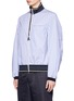 Front View - Click To Enlarge - OAMC - Owl patch stripe poplin bomber jacket