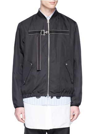 Main View - Click To Enlarge - OAMC - Buckled strap twill bomber jacket