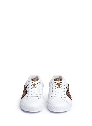 Front View - Click To Enlarge - ASH - 'Nak Arms' military patch leather sneakers