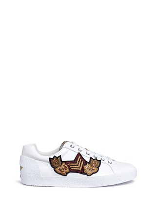 Main View - Click To Enlarge - ASH - 'Nak Arms' military patch leather sneakers