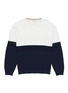 Main View - Click To Enlarge - TOMORROWLAND - Textured panel colourblock sweater