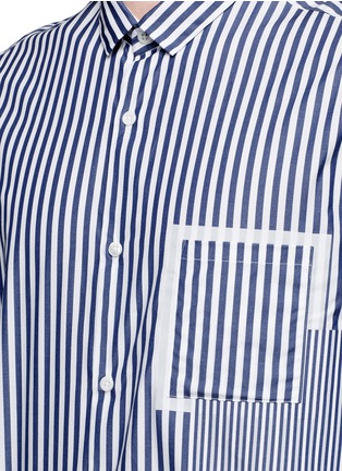 Detail View - Click To Enlarge - TOMORROWLAND - Patchwork panel stripe shirt