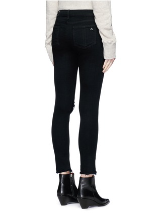 Back View - Click To Enlarge - RAG & BONE - 'Capri' cropped ripped skinny jeans