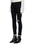 Front View - Click To Enlarge - RAG & BONE - 'Capri' cropped ripped skinny jeans
