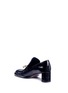 Detail View - Click To Enlarge - MULBERRY - Safety pin croc embossed leather loafer pumps