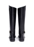 Back View - Click To Enlarge - MULBERRY - Buckle strap knee high leather boots