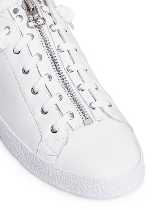 Detail View - Click To Enlarge - ASH - 'Nilo' calfskin leather zip sneakers