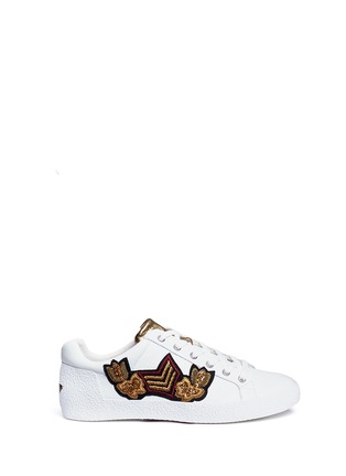 Main View - Click To Enlarge - ASH - 'Nak' military patch calfskin leather sneakers