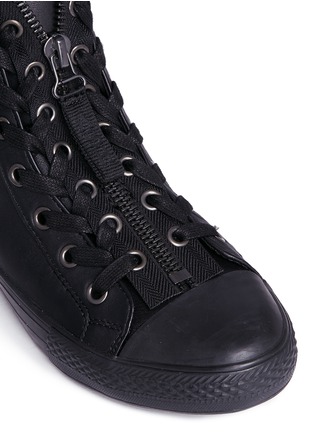Detail View - Click To Enlarge - ASH - 'Vim' zip high top leather sneakers